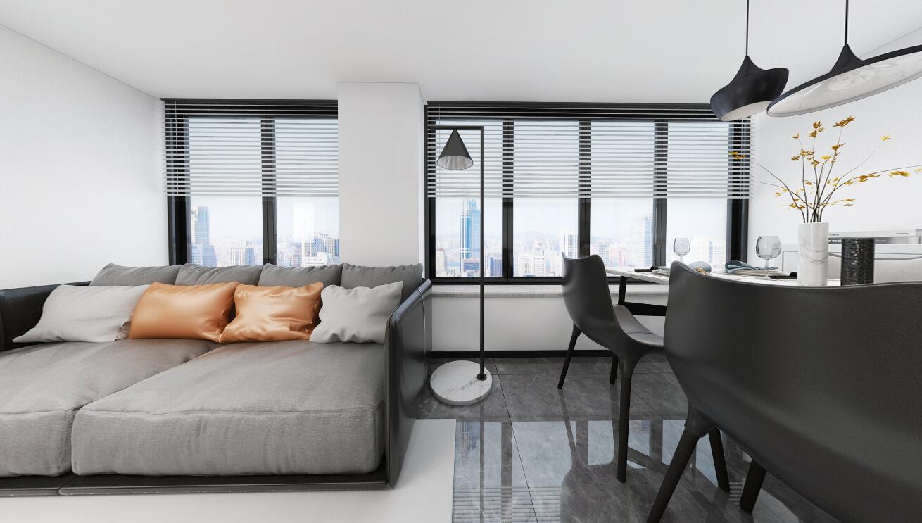 中聯(lián)觀云溪80㎡黑白極簡風格   最放松的地方是家