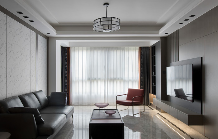 廈門 盧卡小鎮(zhèn) 115㎡新中式美宅，電視墻暗藏隱形門，空間大了一倍！