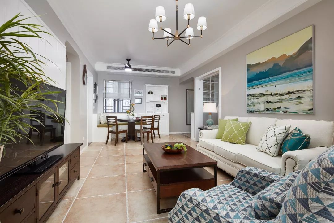 廈門 明豐財富中心 100㎡現(xiàn)代美式案例，簡簡單單的美感