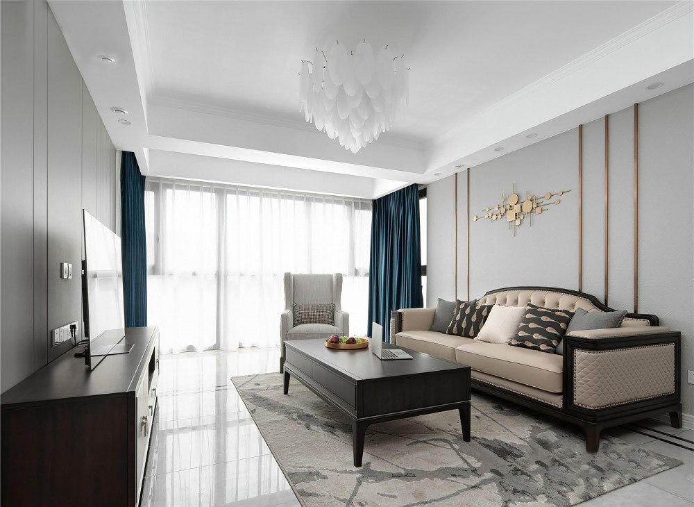 廈門(mén)金林灣花園120㎡輕奢美式，寧?kù)o而精致的品質(zhì)之家