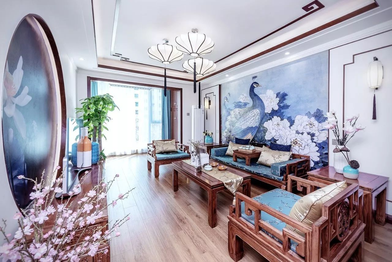 廈門玖和廣場(chǎng)118㎡新中式，充滿了濃濃的詩(shī)情畫意